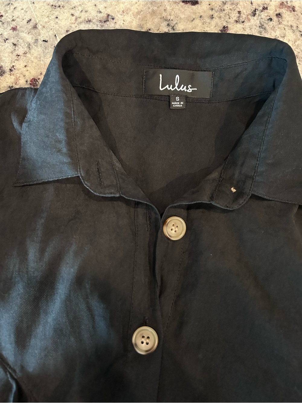 Lulus Black Button-Front Shirt